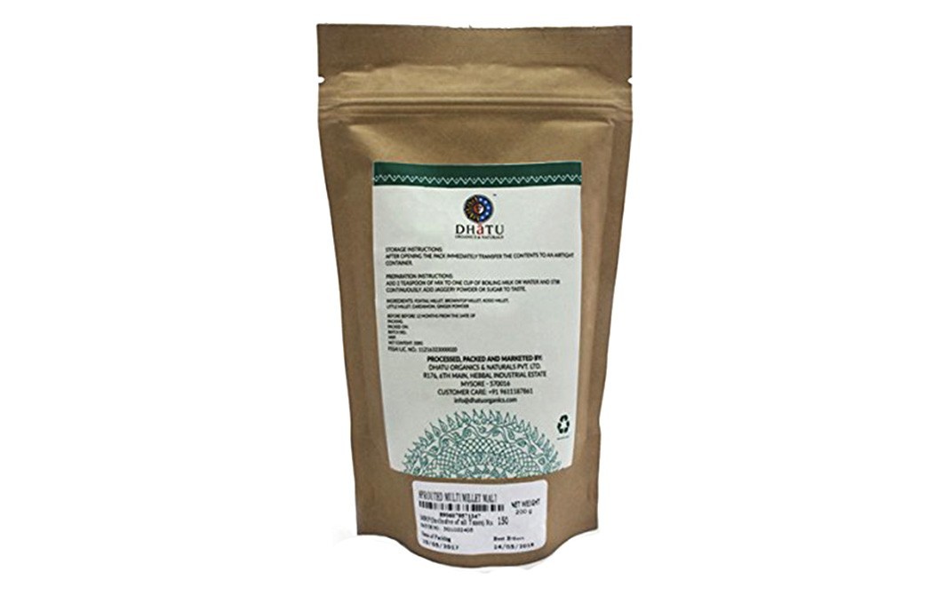 Dhatu Sprouted Multi Millet Malt   Pack  200 grams